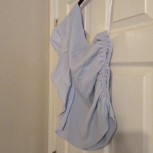 Anthropologie One Shoulder Top with Ruffle Detail EUC - Picture 2 of 5